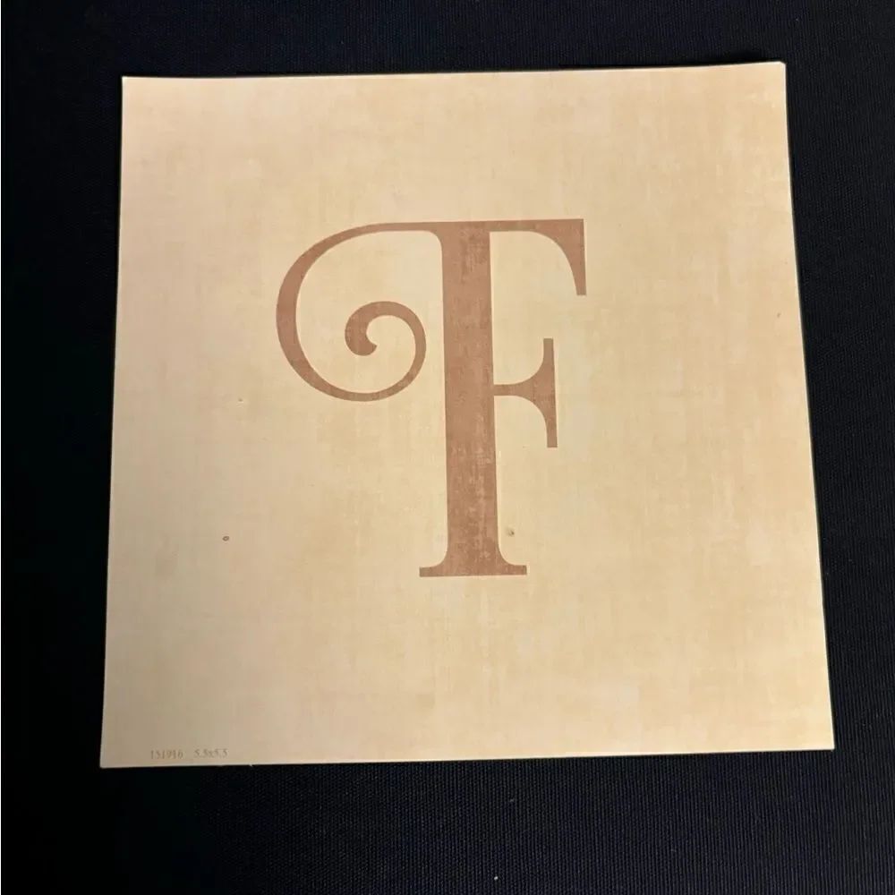 NEW! “F” Square Monogram Letter Print Ready to be Framed Print Only
